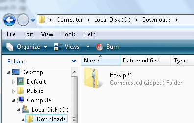 Local Trade Copier setup file downloaded to computer