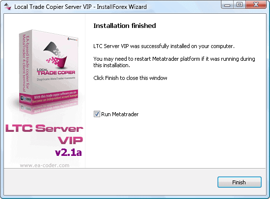 LTC VIP server ea installation finished