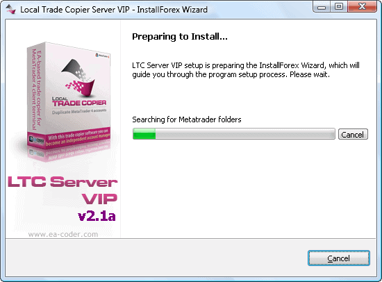 LTC VIP server ea installation wizard scanning for metatrader folders