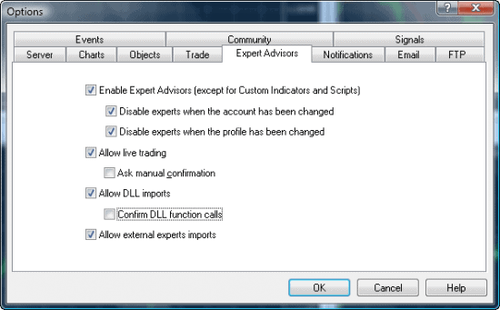 MT4 setup options expert advisors