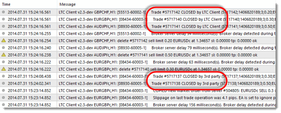 LTC Client EA now tells who closed the trade