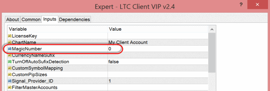 LTC Client EA now has MagicNumber=0 by default