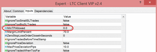 New option MinTPAllowed in the LTC Client EA