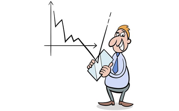 ilustração de desenhos animados de crise econômica