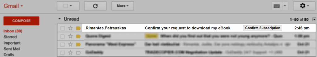Confirm your request to download eBook by clicking the link inside this email message