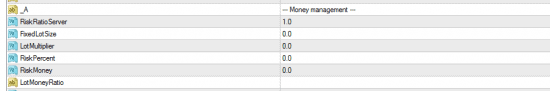 Make sure to use only one money management parameter for every Client account.
