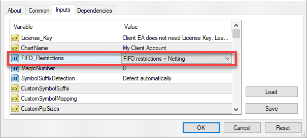 LTC Client EA operating with FIFO restrictions and Netting