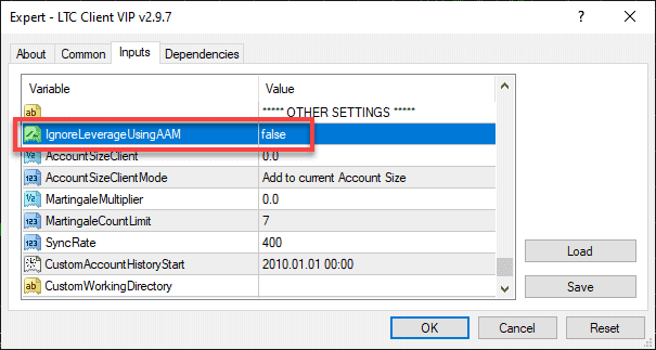 The new Client EA allows to turn off capital protection when client account leverage is smaller