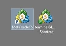  Here are both MT5 shortcuts on my Desktop. I will rename them accordingly now.