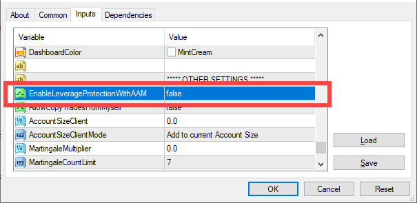 EnableLeverageProtectionWithAAM function