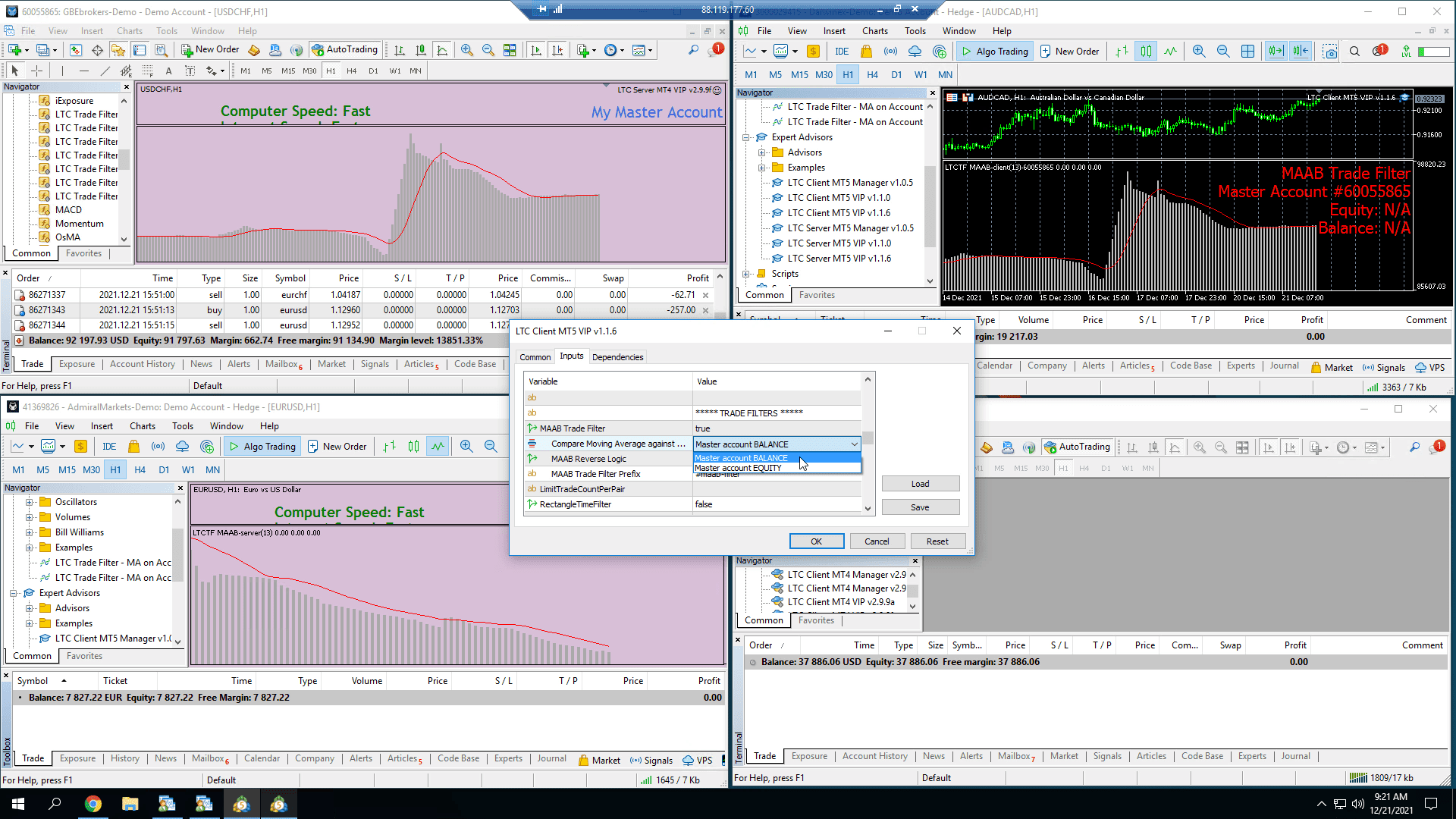 Setting up Client EA on Metatrader 5 Client Account