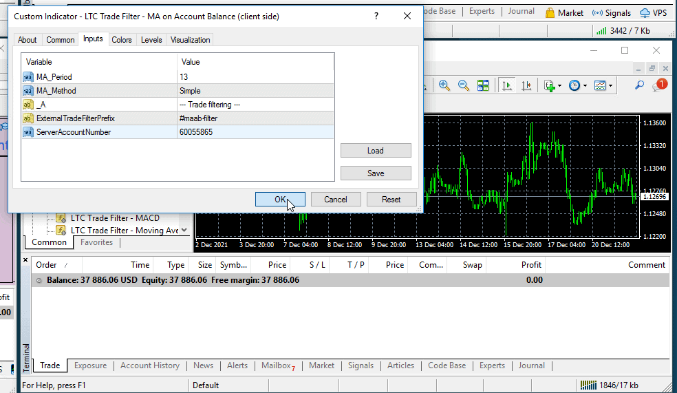 Setting up a MAAB Trade Filter on the client-side