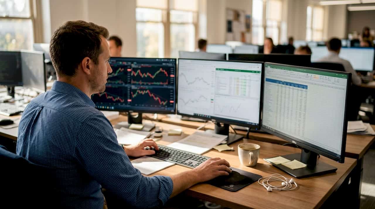 Trader syncing trades across multiple screens