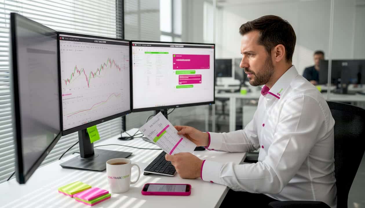 Account manager multitasking in active trading workspace