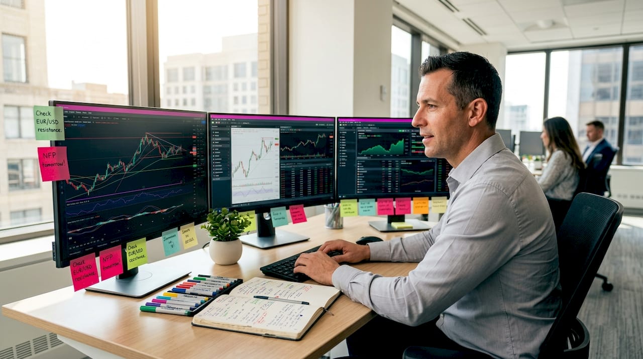 Trader monitoring multi-platform trade copying