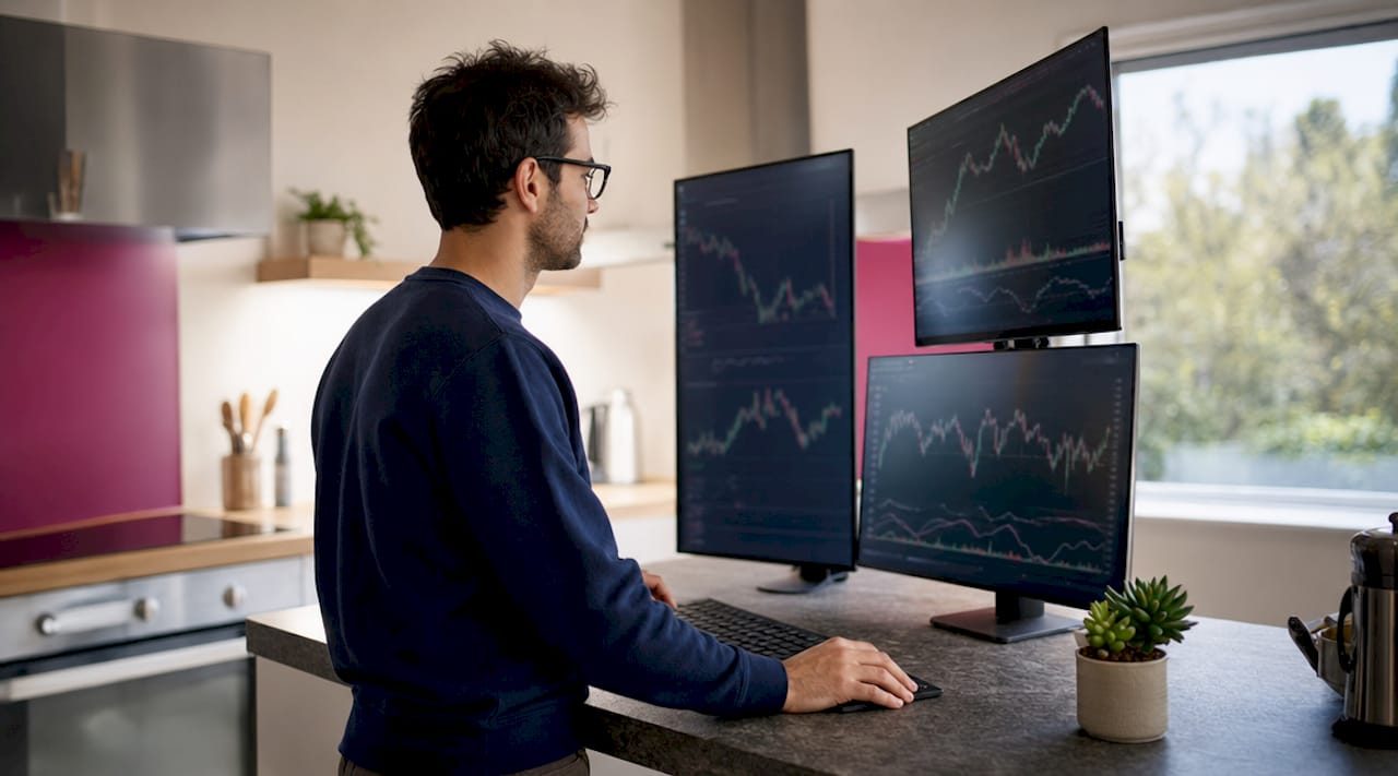 Trader monitoring forex trade copier software setup