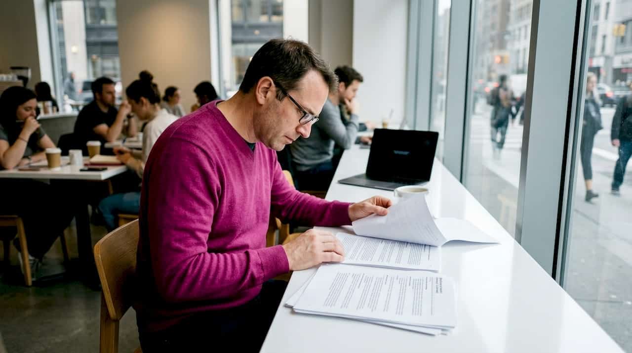 Trader examining forex broker regulation documents