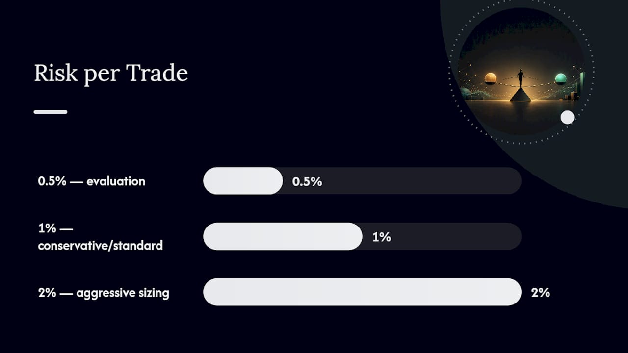 Diagram comparing 0.5%, 1%, 2% risk rules