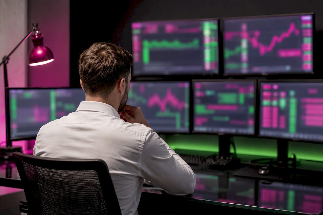 Trader monitoring copied forex trade execution