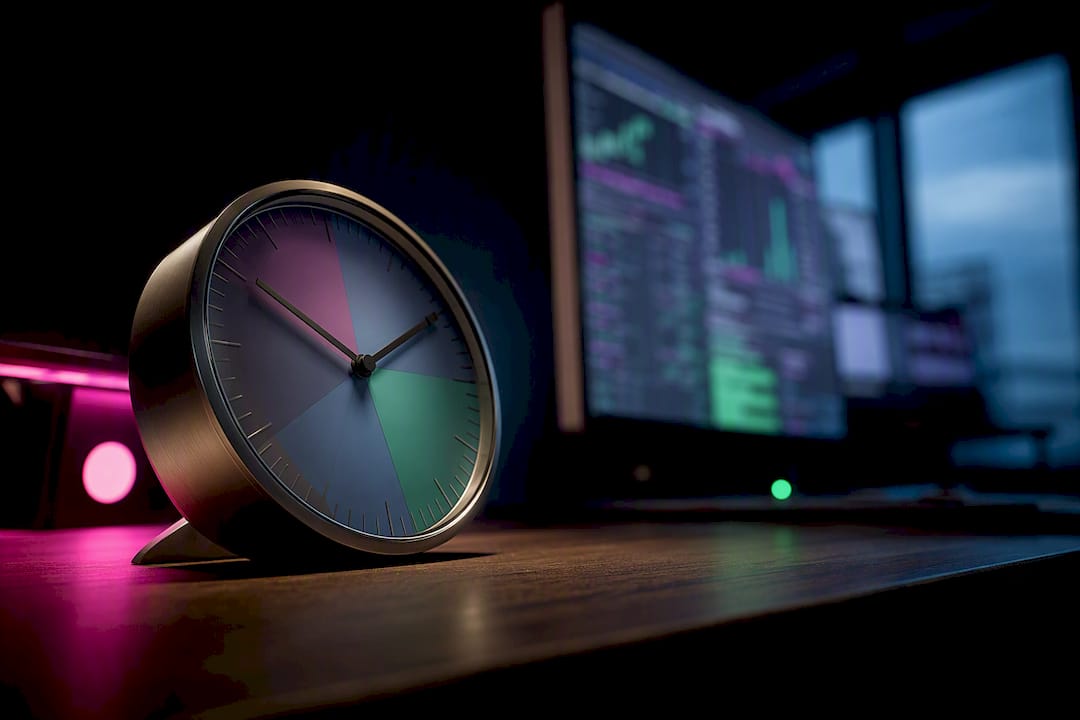 Trading workstation with session timing controls