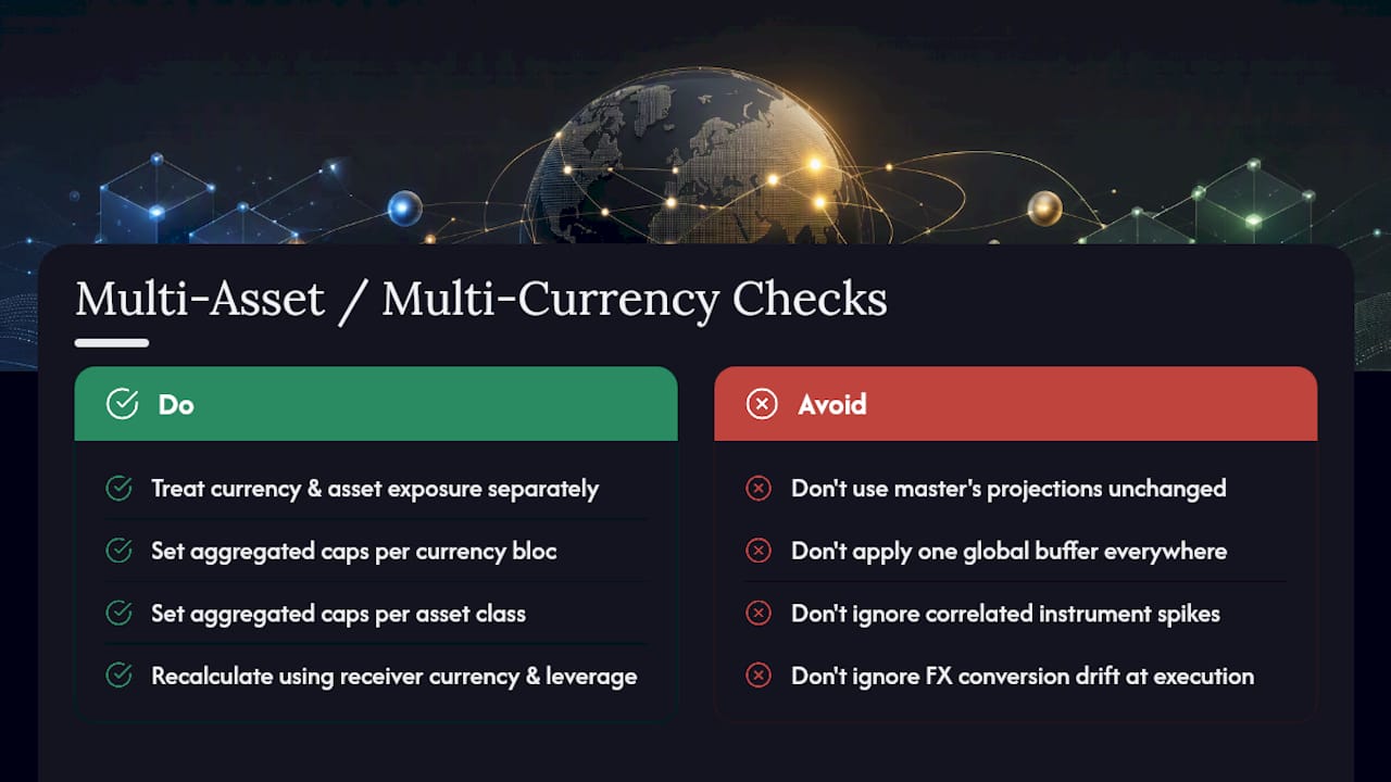Handling Multi-Asset and Multi-Currency Copier Setups — overview diagram