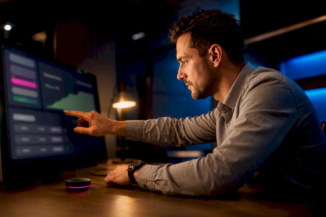 Trader reviewing copied trade volume settings