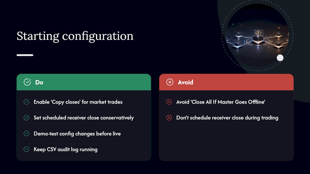What I recommend as a starting configuration — overview diagram