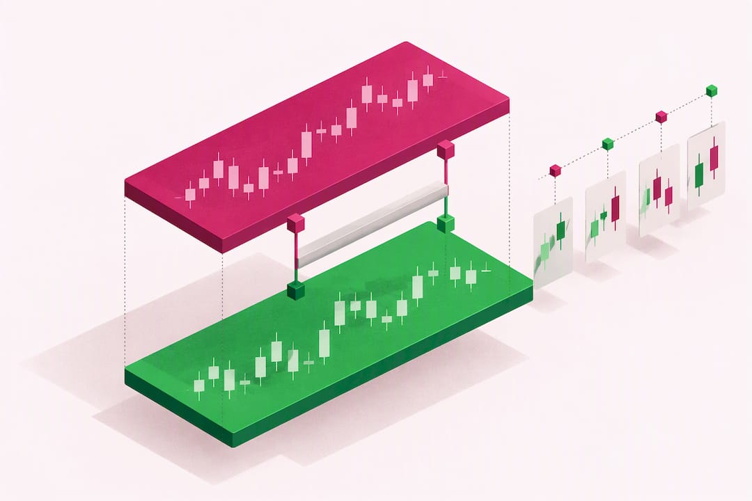 Illustration isométrique de la mesure du spread sur MT4