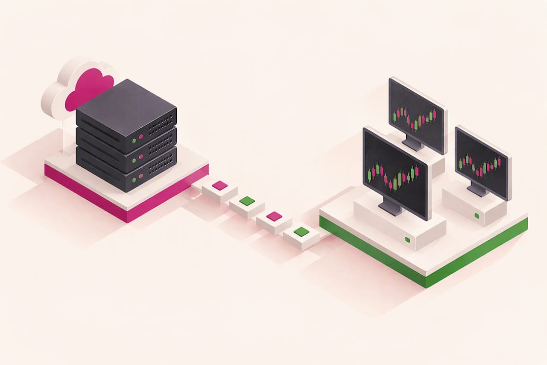 Isometrische VPS-MetaTrader-Titelgrafik
