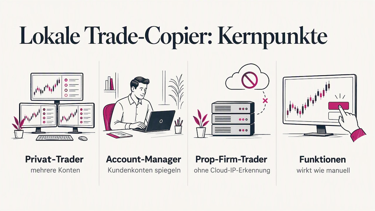 Lokale Trade-Copier-Software als Ergänzung zum eigenen VPS-Setup — overview diagram