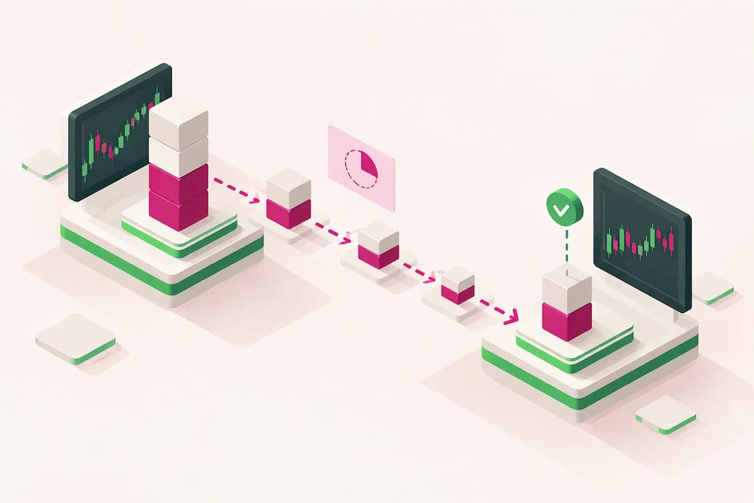 Illustration de la synchronisation d'une clôture partielle