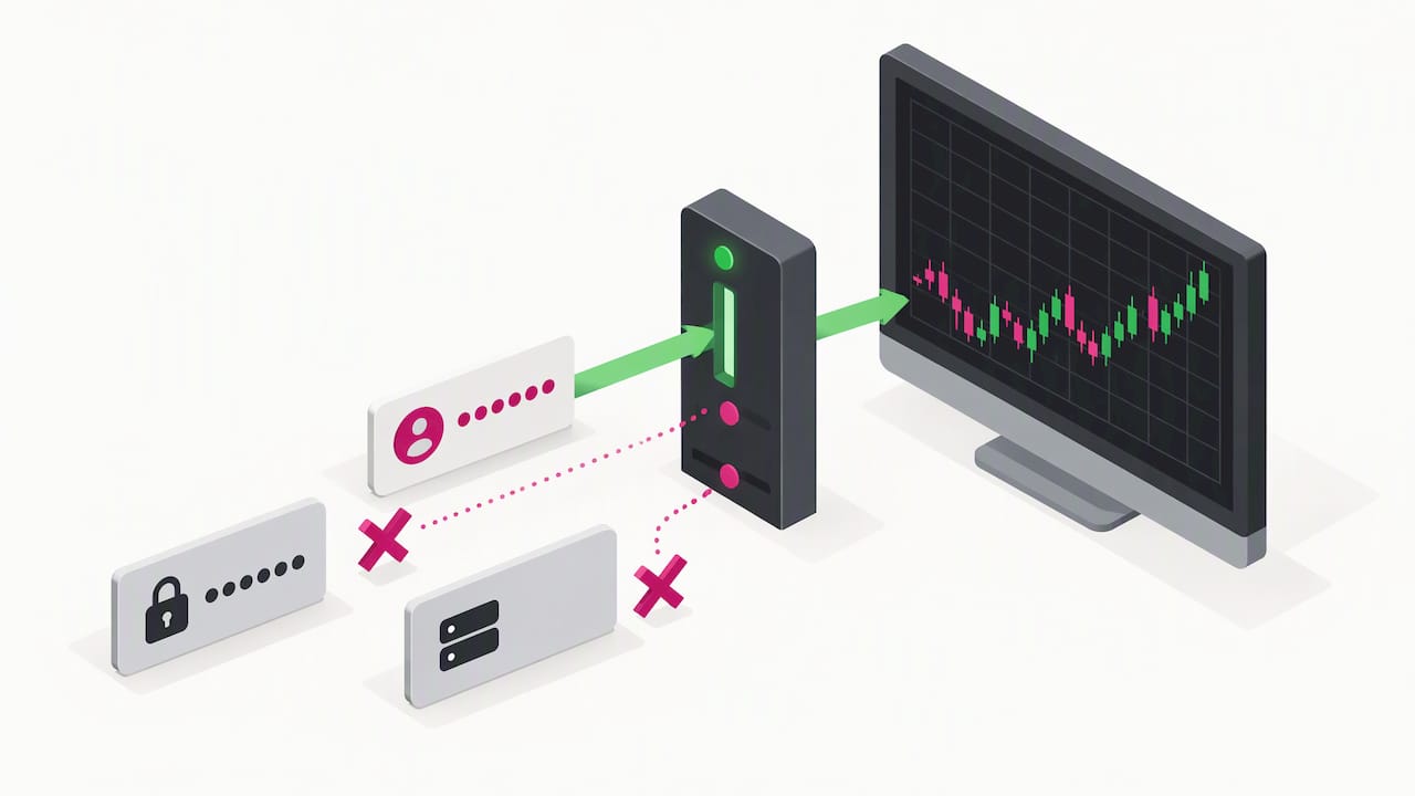 Drei Zugangsdaten vor dem MetaTrader-Login