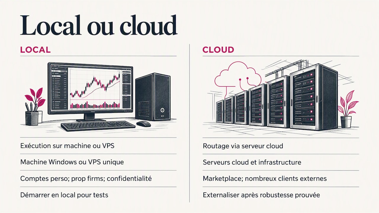 Comparaison entre les méthodes de copie locale et cloud