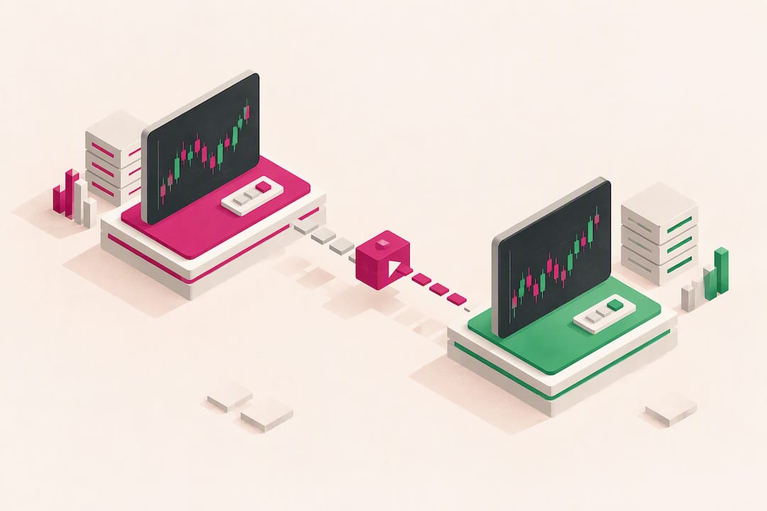 Illustration du transfert de transactions entre plateformes