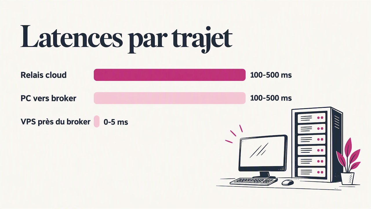 Trajets et latences de copie locale et cloud