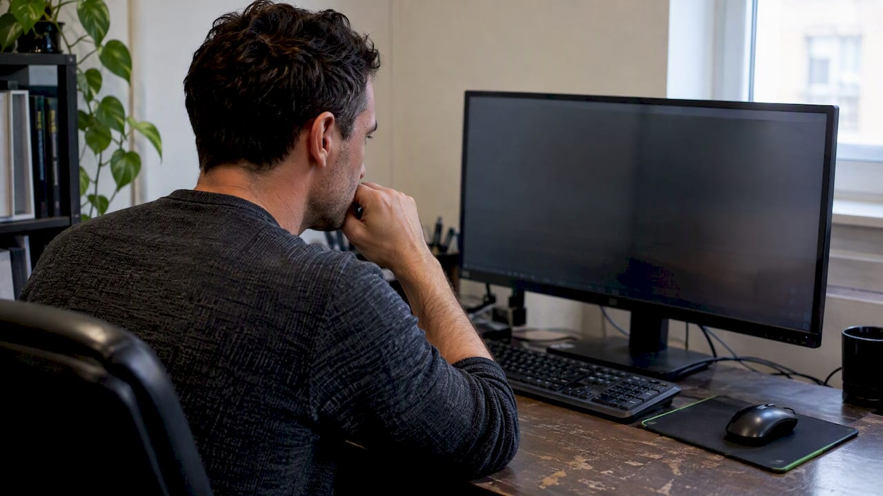 Trader checking broker time on terminal