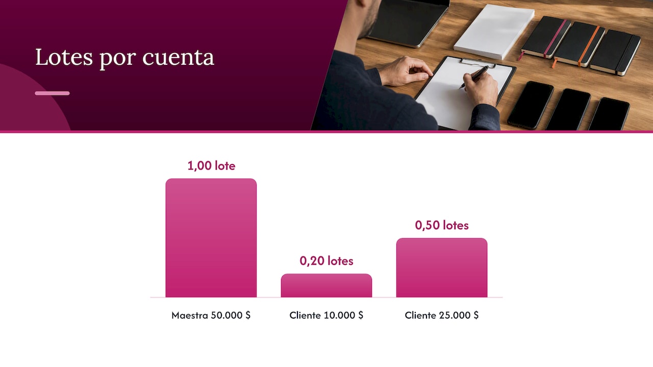 Lotes proporcionales al balance de cada cuenta