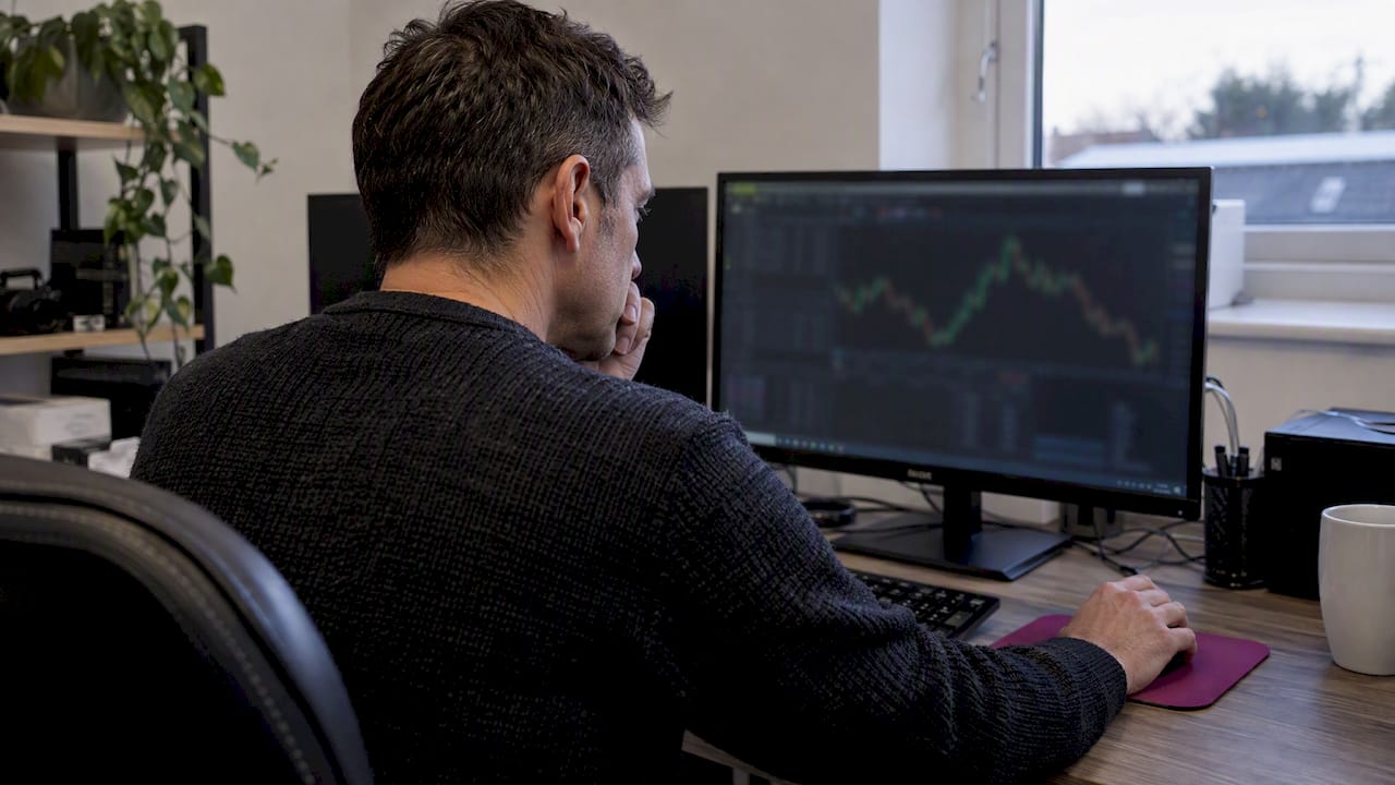 Trader checking a MetaTrader copier log