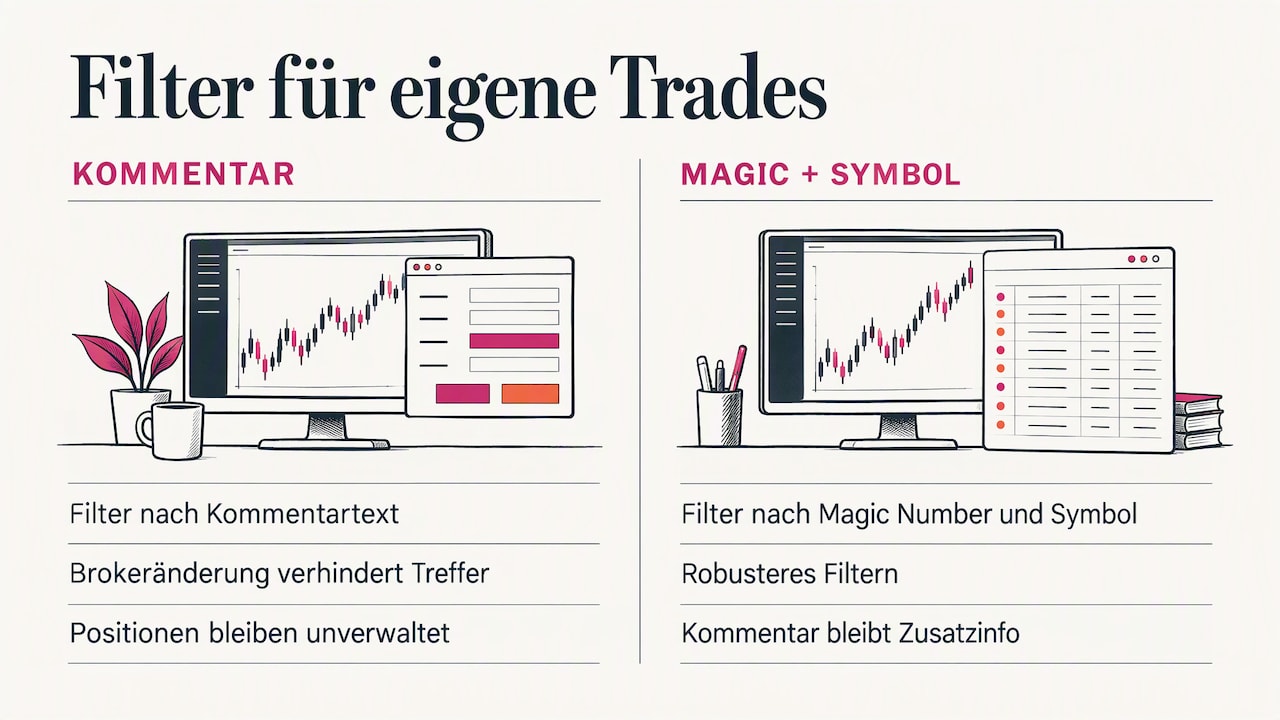 Trade filtering by Magic Number and symbol