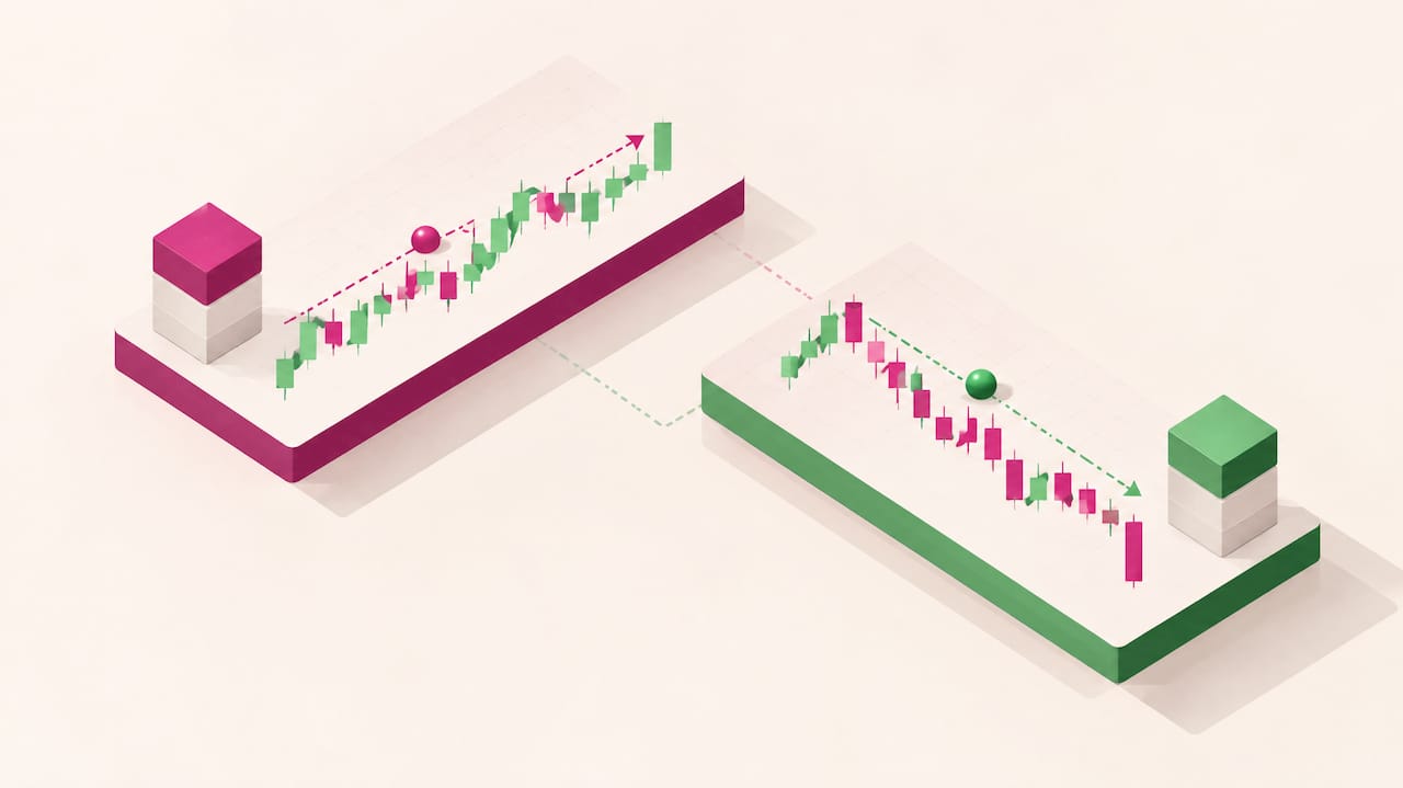 Trajectoires géométriques illustrant les échanges inversés