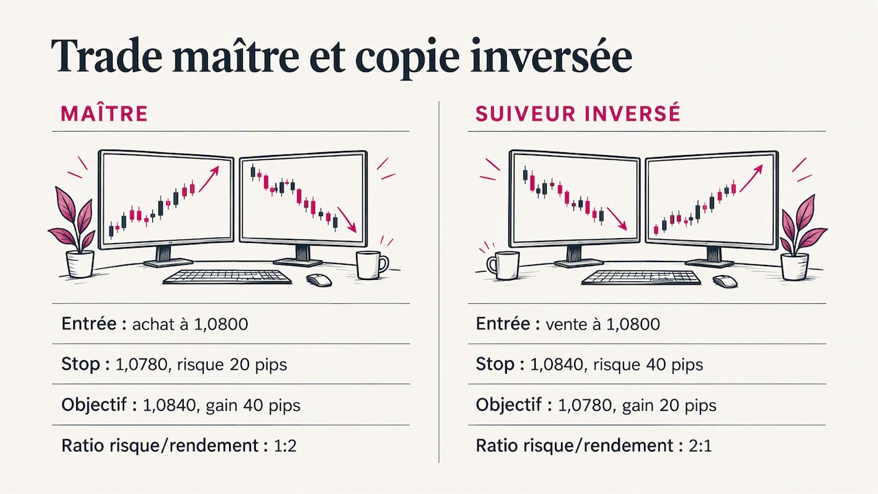 Master and reversed trade risk comparison