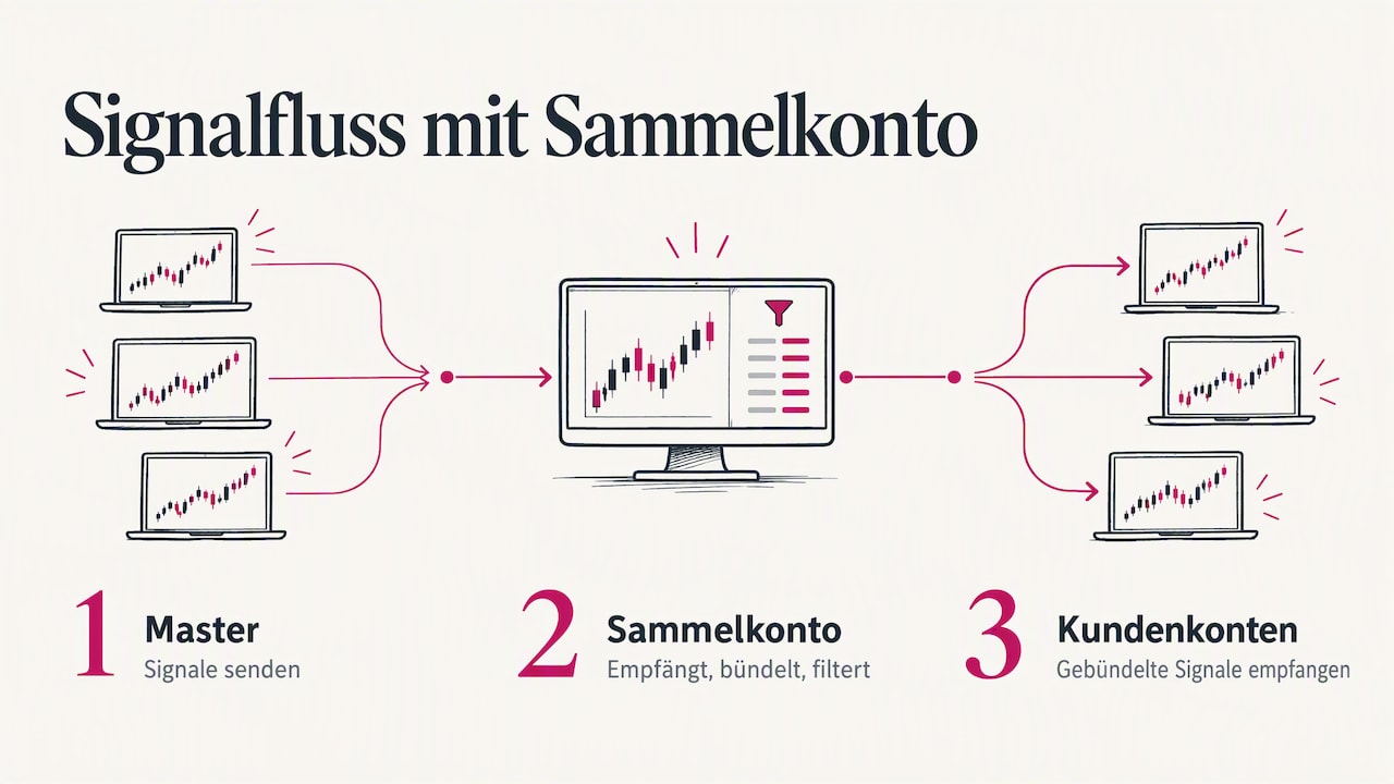 Mehrere Master bündeln Signale für Client-Konten